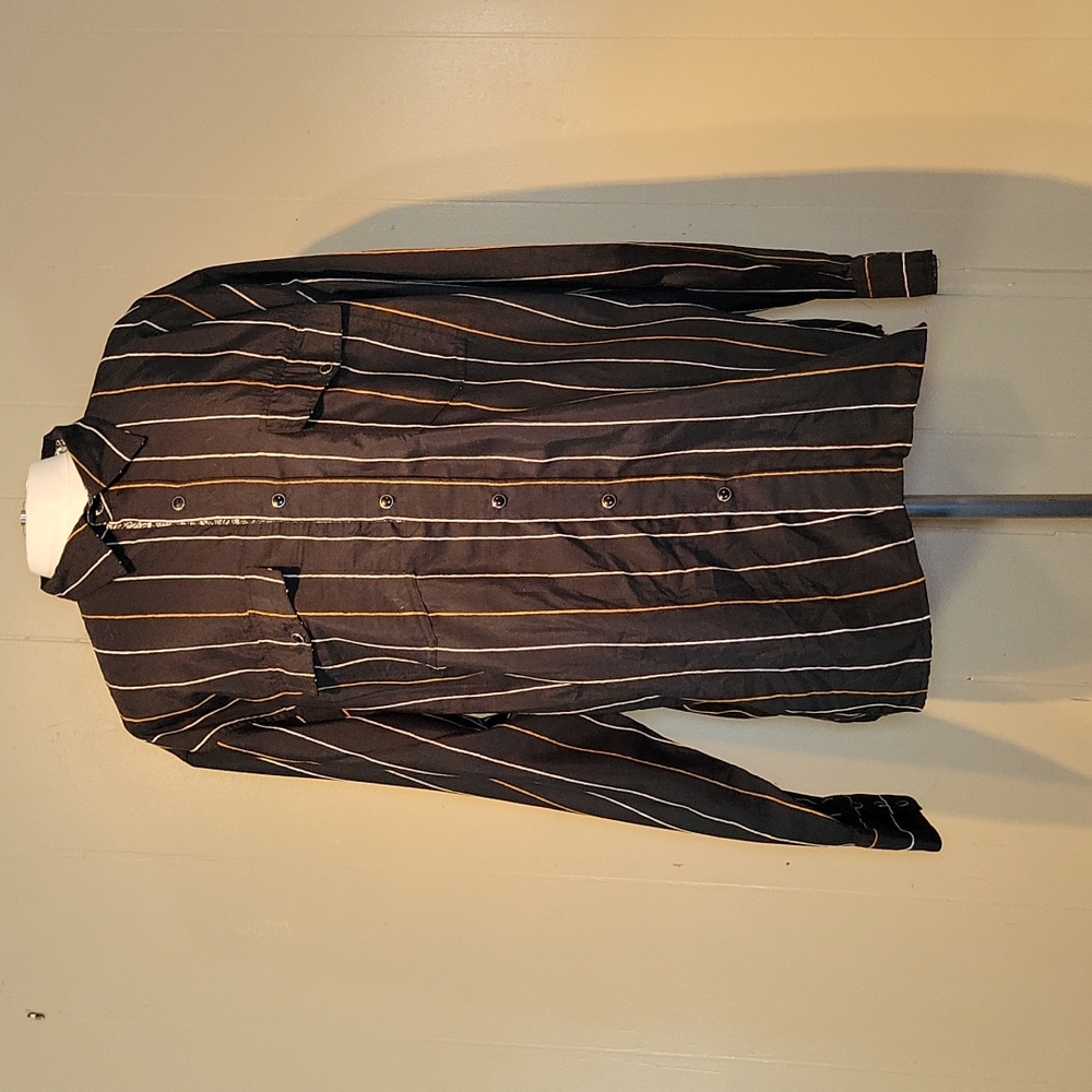 Scully Black Vertical Snap Long Sleeve Shirt